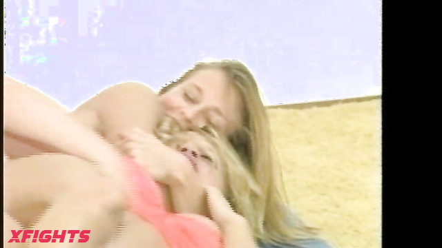 Sexxy Fighting Muscle - Joy & Jocelyn - Two strong sexy blondes wrestle on the mats