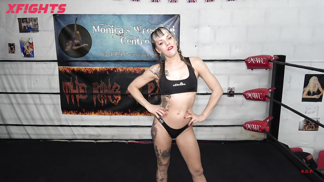 Bay Dojo Productions - Sheela - Tough wrestling with a sexy tattooed girl in the ring