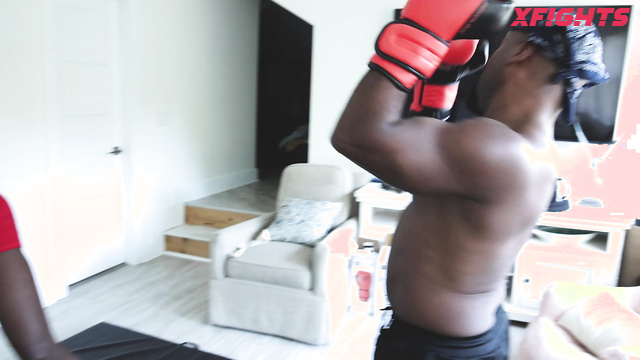 Cj Films - Paris & Doc - Ebony girl brutally defeated a strong guy in boxing