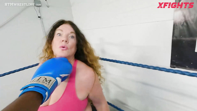 Kristie Etzold Topless Boxing