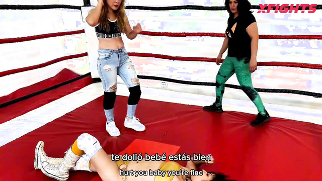 Candy Wrestler Production - Leah, Sheeva & April - Humiliation of hot juicy girls