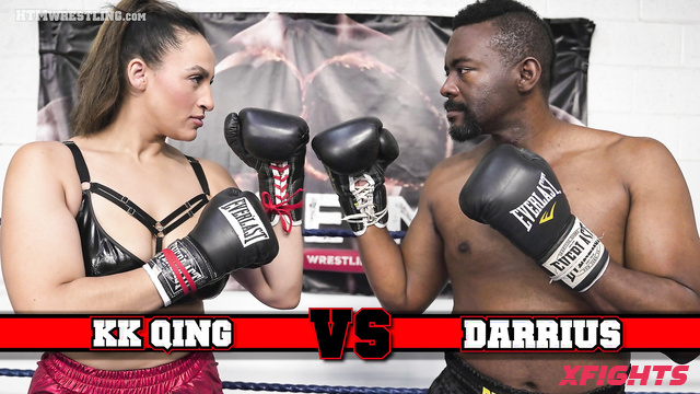 Hit the Mat Boxing and Wrestling - Juicy milf humiliates a black guy in a boxing