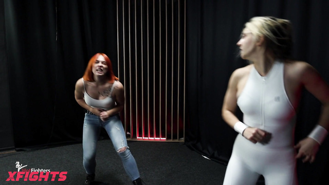 Mixfights - Wild redhead on a secret punching mission
