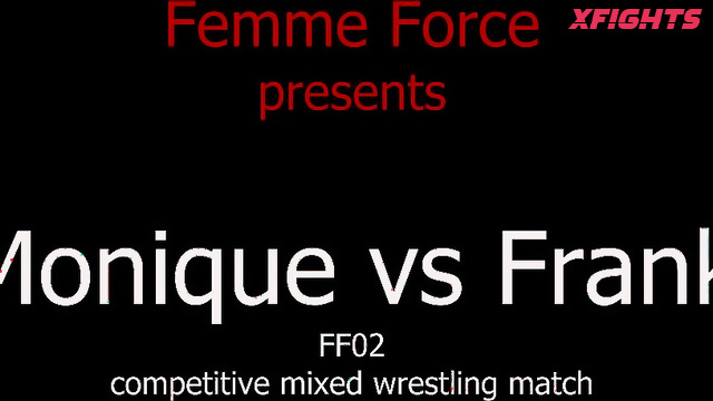 Femme F - Monique & Frank - Mat wrestling with a juicy sexy brunette