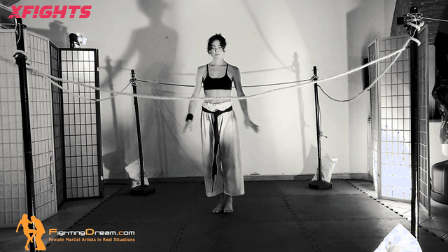 Fightingdream Video Store - Daphne - Sexy brunette trains karate