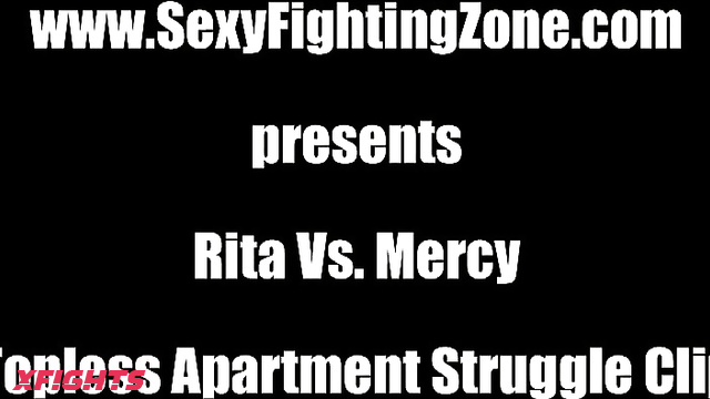 Sexy Fighting Zone SFZ - Rita vs Mercy Topless Apartment Struggle Clip