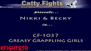 Catty Fights - CF 1037 Nikki vs Becky Greasy Grappling Girls