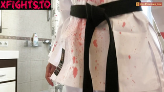 Karate Girl Sonya Destroy a Man California USA Wrestling