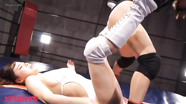 BVSC-03 BATTLE VS CF×FC Wrestlerg wearing white swimsuit scat 3