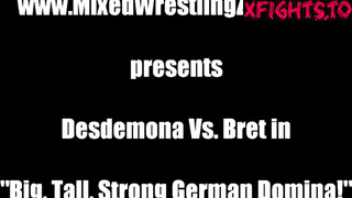 Mixed Wrestling Zone - Desdemona vs Bret Big Tall Strong German Domina