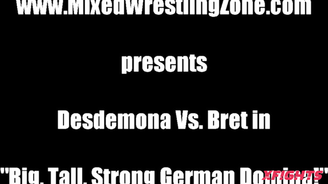 Mixed Wrestling Zone - Desdemona vs Bret Big Tall Strong German Domina