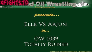 Mixed Oil Wrestling - OW-1039 Totally Ruined Elle vs Arjun