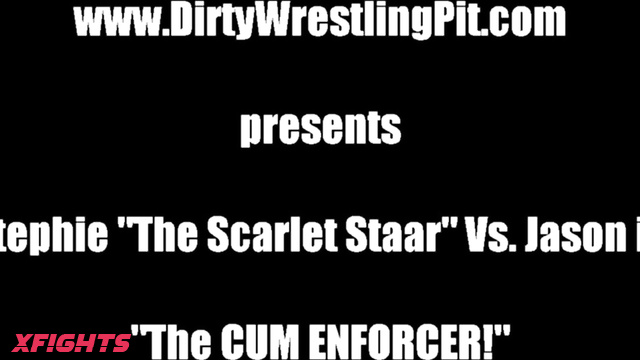 Dirty Wrestling Pit - Stephie The Scarlet Staar vs Jason in The Cum Enforcer