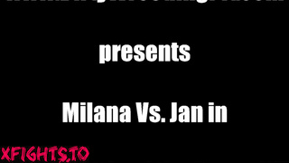 Dirty Wrestling Pit - Milana vs Jan in Nude Battle Of The Sexes