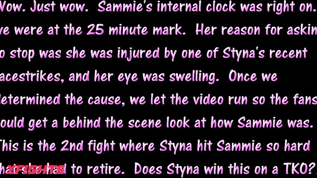 Freshfite - FFV321 Sammie vs Styna Handsmother Extreme Catfight