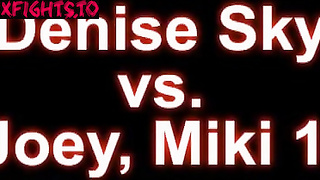 KO Entertainments - Denise Sky vs Joey, Miki Nude Handjob