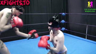 Cat Topless Wrestling - CTW008 Little Kitty vs Nelly Cat Topless Boxing