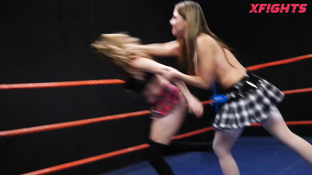 DT Wrestling - DT-1784HD Cali Logan vs Erika Jordan School Girls Crushed