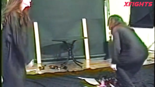 Famous Fem Fight - Vicious Goth Catfight In Garters & Stockings