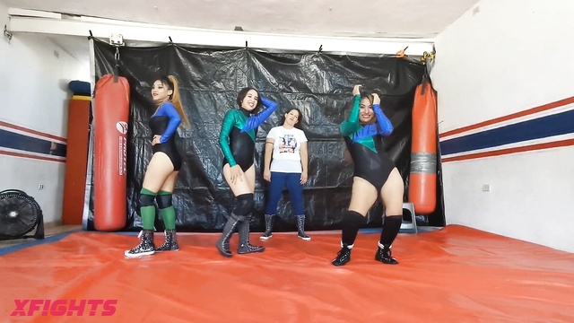 Candy Wrestler Production (CLF) - Aris, Amber & Electra vs Fenix, Kira & Kitty