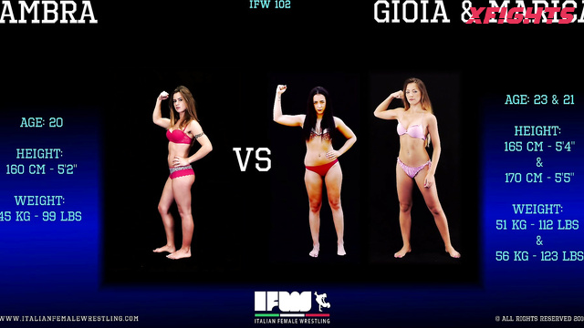 Italian Female Wrestling IFW - IFW102 Ambra vs Gioia & Marica