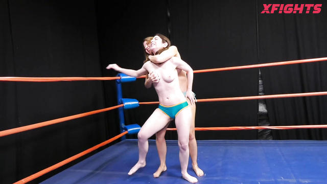 DT Wrestling - DT-1806HD Serena Blair vs Cali Logan Topless Ring Match